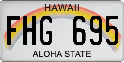 HI license plate FHG695