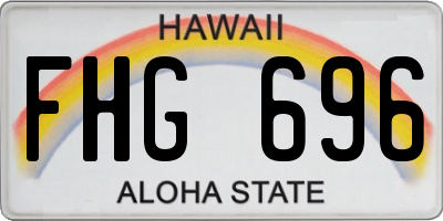 HI license plate FHG696
