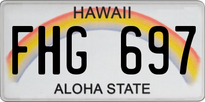 HI license plate FHG697