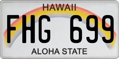 HI license plate FHG699