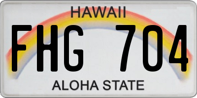HI license plate FHG704