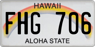 HI license plate FHG706