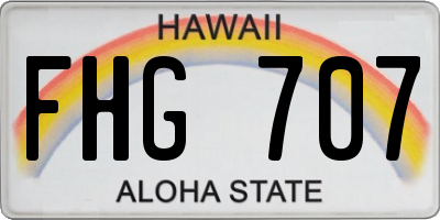 HI license plate FHG707