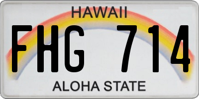 HI license plate FHG714