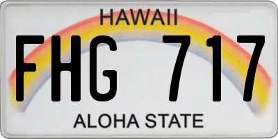 HI license plate FHG717