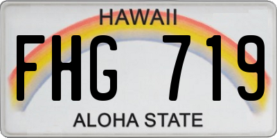 HI license plate FHG719
