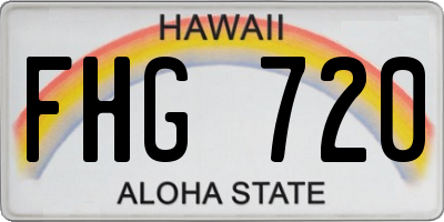 HI license plate FHG720