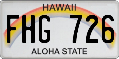 HI license plate FHG726