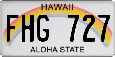 HI license plate FHG727