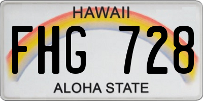 HI license plate FHG728