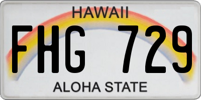 HI license plate FHG729