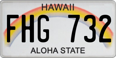 HI license plate FHG732