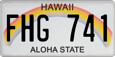 HI license plate FHG741