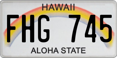 HI license plate FHG745