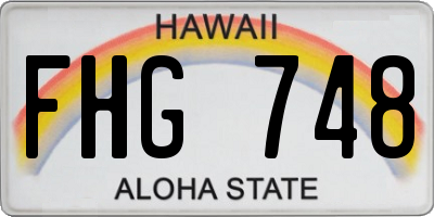 HI license plate FHG748