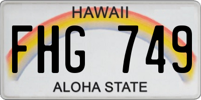 HI license plate FHG749
