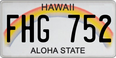 HI license plate FHG752