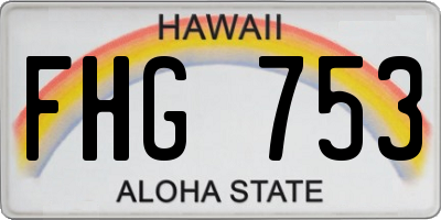 HI license plate FHG753