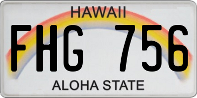 HI license plate FHG756