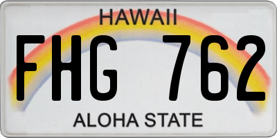 HI license plate FHG762