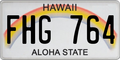HI license plate FHG764