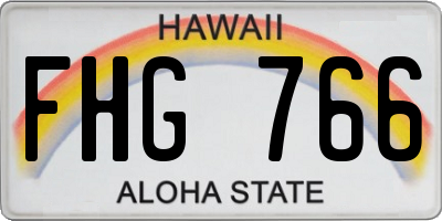 HI license plate FHG766