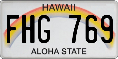 HI license plate FHG769
