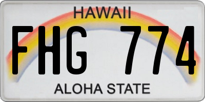 HI license plate FHG774