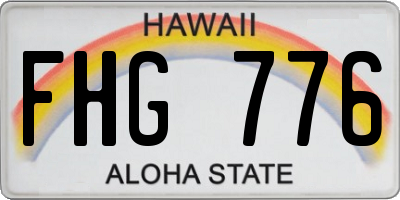 HI license plate FHG776