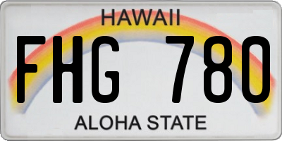 HI license plate FHG780