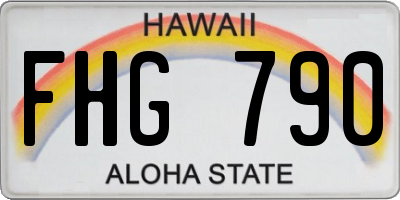 HI license plate FHG790