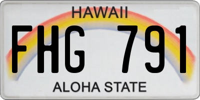 HI license plate FHG791