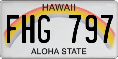 HI license plate FHG797