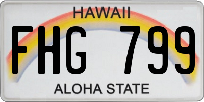 HI license plate FHG799