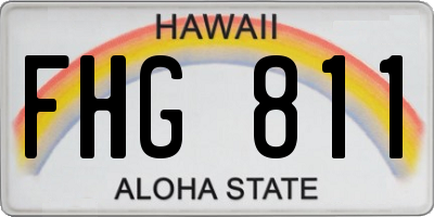 HI license plate FHG811