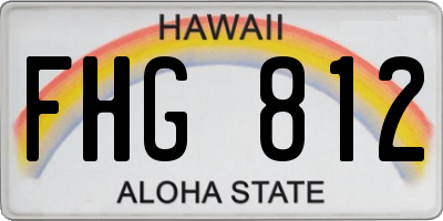 HI license plate FHG812