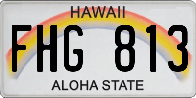 HI license plate FHG813