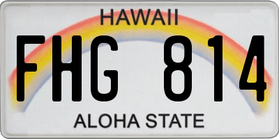 HI license plate FHG814