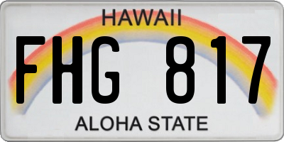 HI license plate FHG817