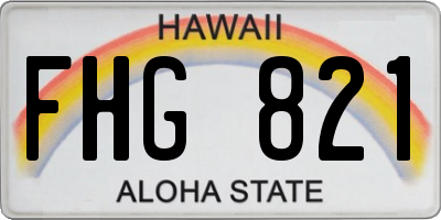 HI license plate FHG821