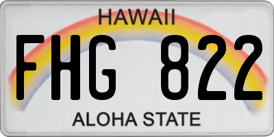 HI license plate FHG822