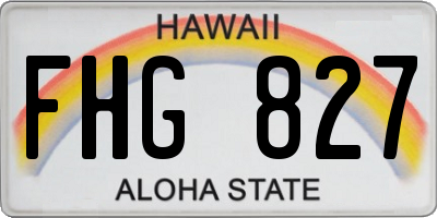 HI license plate FHG827