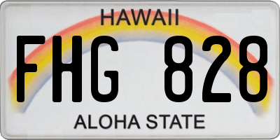 HI license plate FHG828