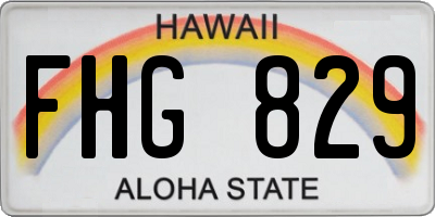 HI license plate FHG829