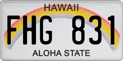 HI license plate FHG831
