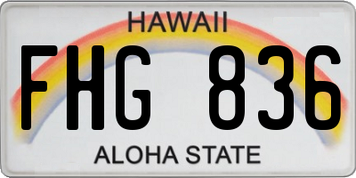 HI license plate FHG836