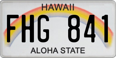 HI license plate FHG841