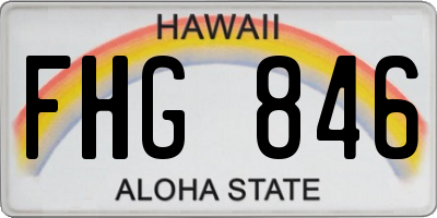 HI license plate FHG846