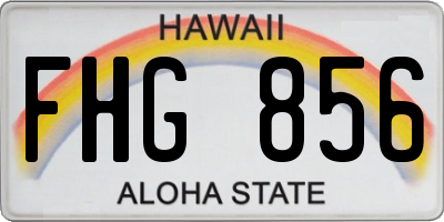 HI license plate FHG856