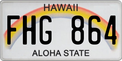 HI license plate FHG864